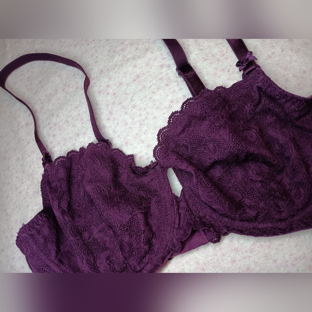Ambrielle unlined lace balconette underwire
